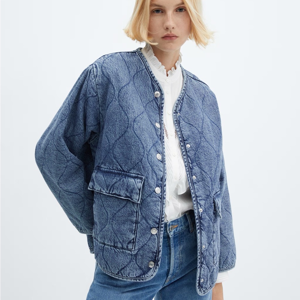 Women's Quilted Denim Jacket